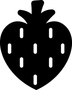 Heart Shaped Strawberry Sketch Svg Vector, Free Vectors File